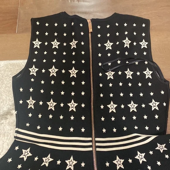 Ted Baker Black and White Star Midi Dress - Picture 4 of 6